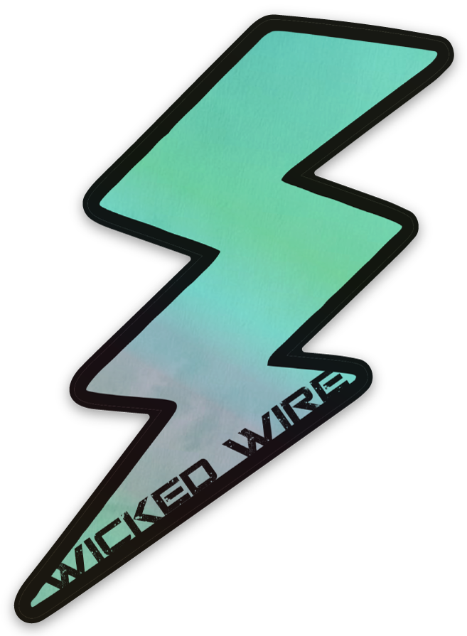Holographic Turquoise Lightning Bolt Sticker