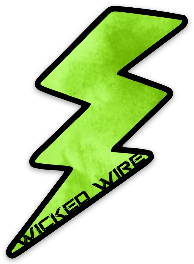Green Lightning Bolt Sticker