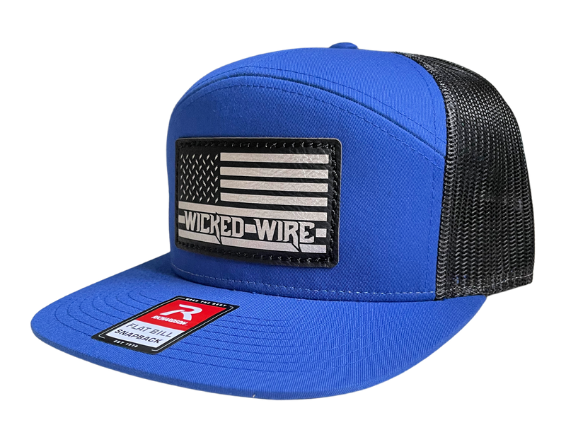 Wicked Flag Patch Royal 7 Panel Snapback
