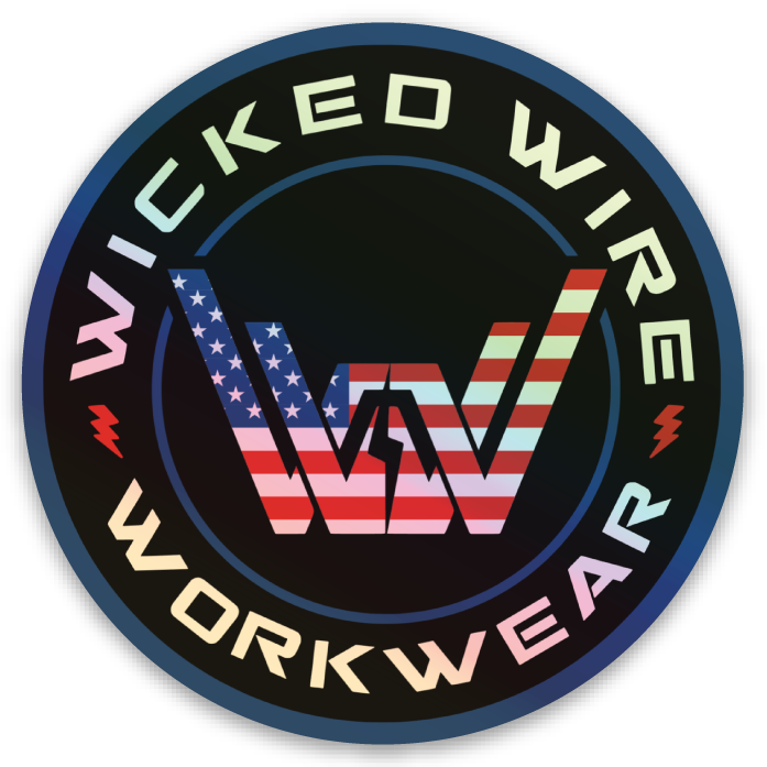 Holographic American Workwear Sticker